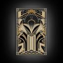 Art Deco Pattern Wall art, Framed Canvas Print, Art Deco, Gold & black art, Geometric art, Office wall art, Abstract art, Original painting
