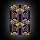 Art Deco Pattern Wall art - Framed Canvas Print - Art Deco - Stained glass art - Ornament art - Geometric art - Purple & gold art - Wall art