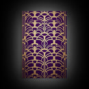 Midcentury Modern Wall art - Framed Canvas Print - Art Deco-  Office decor - Purple & gold art - Ornament art - Abstract art - Geometric art