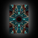 Art Deco Pattern Wall art - Framed Canvas Print - Art Deco - Red & blue art - Colorful painting - Patterns art - Wall art - Living room art