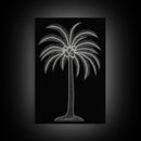 White Coconut Tree Wall Art, Tree Art, Nature Print, Tropical Art, Minimalist Print, Wall Decor, Canvas Print, Wall Art, Framed Canvas