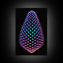 Purple Pine Cone Wall Art, 3D Wall Decor, Nature Art, Minimalist Print, Wall Decor, Canvas Print, Wall Art, Framed Canvas