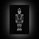 Nutcracker Wall Decor, Outline Art, Christmas Art Print, White Art, Minimalist Print, Wall Decor, Canvas Print, Wall Art, Framed Canvas