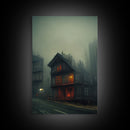 Spooky gloomy wall art, haunted house art, fine art poster print