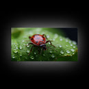 Insect Art, Nature Wall Art, Ladybug, Panoramic Art, Wall Art, Canvas Art, Landscape Art, Unique Gift, Home Office Art, Wall Hanging