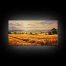 Wheat Wall Art, Countryside Wall Art, Wheat Field, Panoramic Art, Wall Art, Canvas Art, Landscape Art, Landscape Print, Camper Wall Decor
