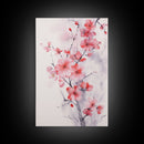 Cherry Blossom, Japanese Wall Art, Floral Wall Print, Nature Art, Canvas Print, Wall Art, Vertical Art, Modern Home Decor, Gift For The Home