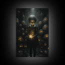 Dark Fantasy Art, Spooky Decor, Goth Decor, Canvas Print, Wall Art, Vertical Print, Dark Wall Art, Video Game Art, Gaming Wall Decor