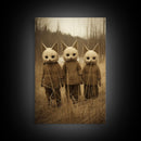 Horror Home Decor, Creepy Wall Decor, Dark Art Print, Black And White, Canvas Print, Wall Art, Vertical Print, Home Decor, Wall Decor