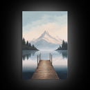 Mountain Print, Water Reflection, Lake Wall Art, Canvas Print, Wall Art, Vertical Art, New Homeowner Gift, Apartment Wall Decor, Room Decor