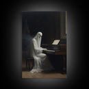 The Haunted Mansion, Spooky Ghost Playing A Piano, Gothic Victorian  Halloween Art, Halloween Decoration / Wall Art, Skeleton Art