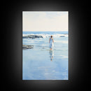 framed ocean art | beach wall art | framed wall art | living room wall decor | abstract landscape art | 3 Piece Art | Triptych Painting