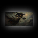 Witch Art Print, Framed Canvas, Halloween Art, Witch Wall Art, Witchy Art, Witch Wall Decor, Witch Sign, Wiccan Art, Gothic Victorian Art