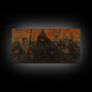 The Cult, Framed Canvas Print, Horror Prints, Halloween Art Print, Dark Academia, Spooky Halloween Art
