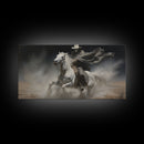 Grim Reaper Art, Death Rides A Pale Horse, Framed Canvas Print, Cowboy Grim Reaper, Spooky Halloween Art Print