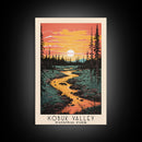 Kobuk Valley National Park Alaska Travel Art, National Park Print, Minimalist Travel Art, Midcentury Modern Style Landscape Painting