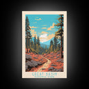 Grand Teton National Park Travel Poster Art, Canvas Print Wall Art, Nevada Travel Art, Midcentury Modern Travel Decor, MCM Wall Art