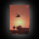 Helicopter, Chopper, Aviation Art, Helicopter Gifts, Canvas Print, Wall Hanging, Portrait Art, House Wall Art, Family Room Art, RV Decor