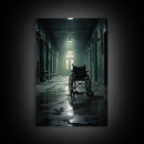 The Abandoned Asylum, Halloween Wall Art, Scary Wall Art, Canvas Print, Wall Hanging, Portrait Art, Horror Home Decor, Dorm Room Art