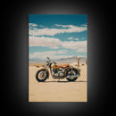 Motorcycle Wall Art, Man Cave Wall Art, Canvas Print, Wall Hanging, Portrait Art, Gift For Friend, Tiny House Decor, Home Decor Prints
