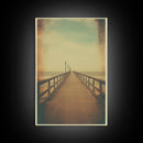 Pier, Minimalist Art, Ocean Art, Coastal Wall Art, Canvas Print, Wall Hanging, Portrait Art, Beach House Wall Decor, First Home Gift