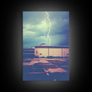 Lightning, Lightning Bolt, Urban Art, Canvas Print, Wall Hanging, Portrait Art, Gift For Coworker, Camper Wall Decor, College Dorm Decor