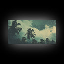 A Florida Rain Storm, Framed Canvas Print, Liminal Art, Liminal Spaces, Framed Wall Art, Game Room Decor, Dark Moody Art