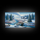 Scenic Winter Wonderland Framed Canvas Print | Winter Decor | Winter Centerpiece Above Mantle Or Sofa | Christmas Decor