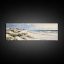 Panoramic Ocean Beach canvas prints Sea landscape Nautical photo Coastal Framed Art Sea wave canvas Extra large wall art Ready to hang