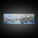 Water Lily Framed Canvas Print, Water Lily, Lily Pad Print, Lily Print, Wall Art, Wall Decor, Spa art, Tranquil Art, Water Lily Art
