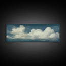 A Cloudy Day - Wide Format Clouds Wall Art - Panoramic Print - Framed Canvas Print - Panoramic Framed Canvas Cloudy Art Print