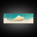 Modern Wall Art - Abstract Oil Painting Print - Extra Large Wall Art - Canvas Wall Hanging - Cloud Painting - Oversized Wall Art - Framed Canvas
