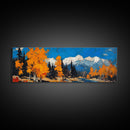 Fall In The Mountains - Vintage Landscape Painting Print - Fall Wall Art - Autumn Centerpiece - Beautiful Fall Wall Art - Canvas Art Print