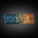 Waves - Abstract Geometric Painting Wall Art - Wood Framed Canvas Print - Abstract Home Decor