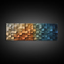 The Beach as Cubes - Framed Canvas Print - Abstract Geometric Patterns Wall Art