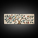 Textile Tree Print - "The Giving Tree" - Framed Canvas Print - Boho Style Wall Art