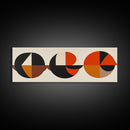 Abstract Art Deco Inspired Wall Art, Triangles and Circles, Geometric Pattern Wall Art, MCM Home Decor, Extra Wide Oversized Art