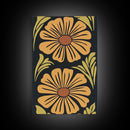 Mid-Century Modern Abstract Flowers, Framed Canvas Print, Style 1