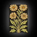 Mid-Century Modern Abstract Flowers, Framed Canvas Print, Style 2