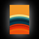 Shades Of The Sun Gradient Painting Print, Wood Framed Canvas, Minimalist Wall Art, Art Deco Inspired Living Room Decor