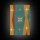 Star Burst - Atomic Age Art - Framed Canvas Print