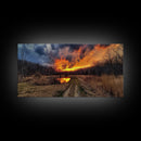 Country Roads, Framed Canvas Print, East Texas Photography Style Wall Art, Panoramic Wall Art, Rustic Farmhouse Decor