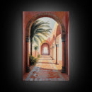 Middleastern Wall Art Framed Canvas Print, Moroccan Wall Art Framed Art, Moroccan Painting