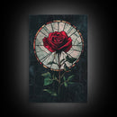Rose Painting Print, Wood Framed Canvas Print, Beautiful Rose Painting Abstract Wall Art, Minimalist Floral Decor, Flowers Print, Floral Wall Art