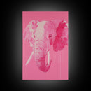 Preppy Elephant Painting Print, Trendy Wall Art, Animal Print, Framed Canvas Print, Wood Framed Art, Dorm Decor, Apartment Art