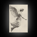 Christmas Angel Canvas Print - Framed Canvas - Minimalist Christmas Art - Boho Christmas Art - Rustic Christmas Art