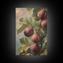 Figs On The Vine Framed Canvas Print - Kitchen Wall Art - Figs Painting