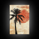 Wabi Sabi Palm Tree Painting Print, Watercolor Palm Tree Painting, Nautical Home Decor, Statement Piece, Centerpiece Wall Art