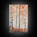 Original Birch Tree Forest Painting Print, Birch Tree Canvas Textured Wall Art Statement Living Room Wall Art Decor Designer Art Custom Art