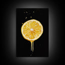 Lemons Oil Painting Print, Vintage Still Life of a Lemon, Antique Fruit Art Print, Still Life Wall Art, Lemon Painting, Framed Canvas Print